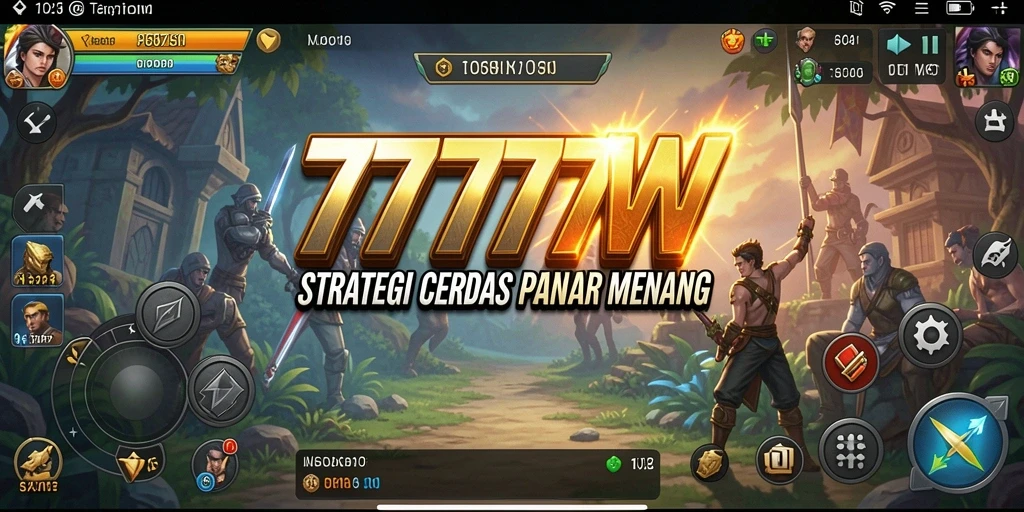 Tampilan gameplay mendalam dari 7777W yang penuh strategi.