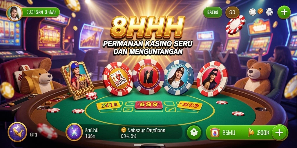 Screenshot gameplay 8HHH menampilkan aksi seru permainan Kasino.