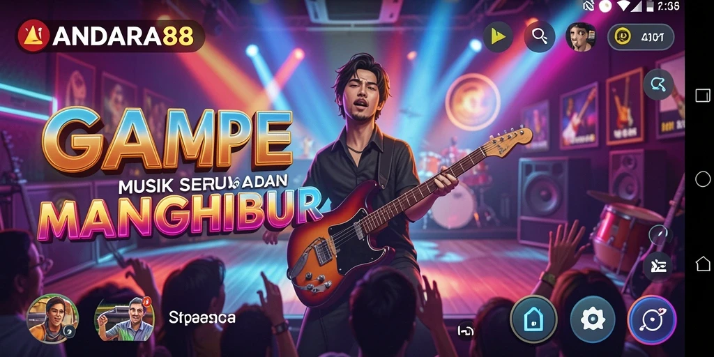 Tangkapan layar gameplay ANDARA88 yang menunjukkan aksi bermain musik.