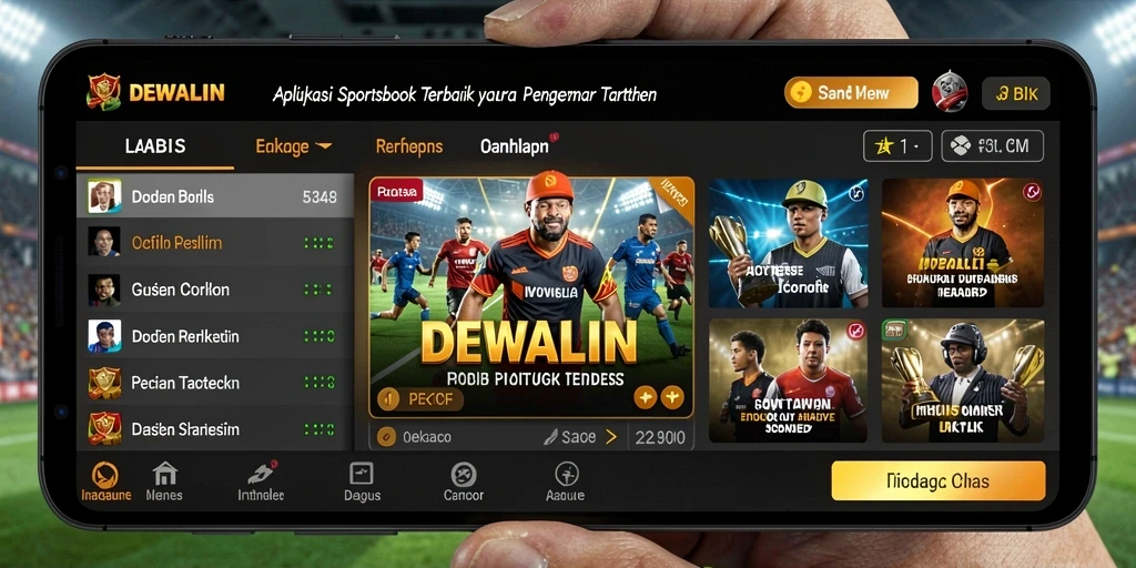 Screenshot utama DEWALIN menampilkan gameplay seru taruhan olahraga.