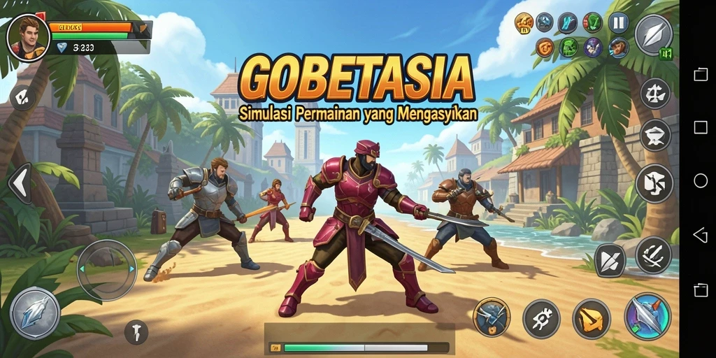 Screenshot utama GOBETASIA menampilkan gameplay simulasi yang menarik dan interaktif.