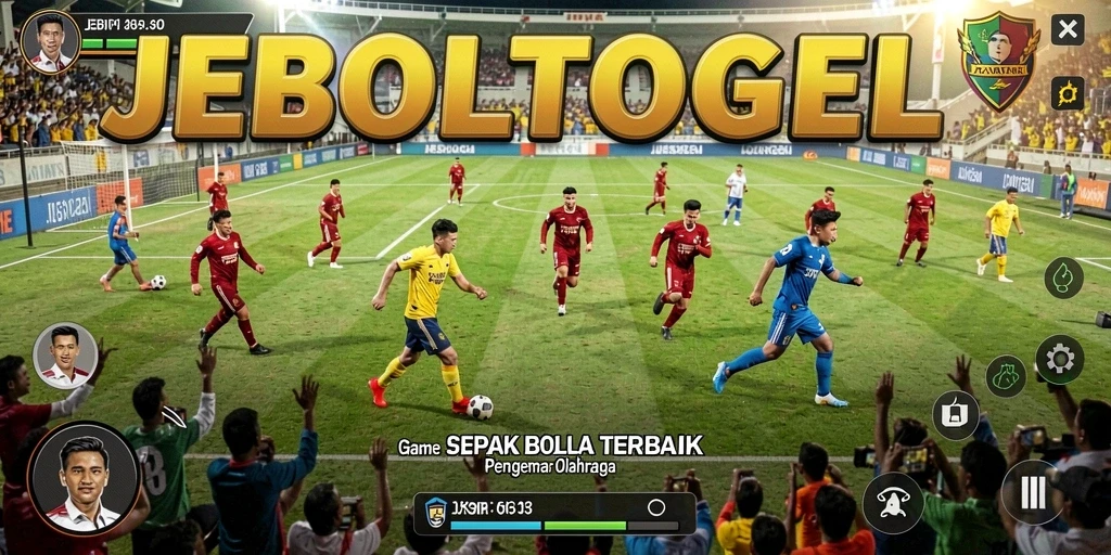 Tampilan gameplay JEBOLTOGEL yang menegangkan dan penuh aksi sepak bola.