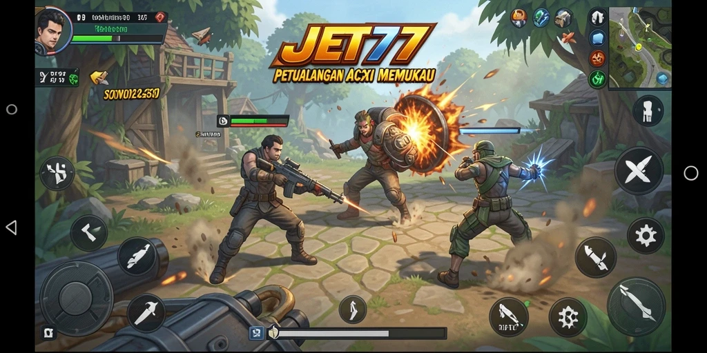 Tampilan gameplay seru dari JET77 dengan aksi yang mendebarkan.