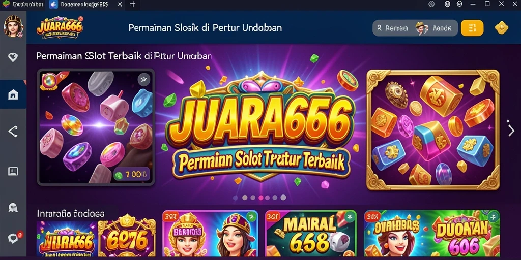 Screenshot gameplay JUARA666 yang menarik dengan gulungan slot.