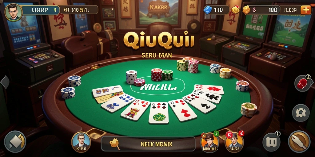 Screenshot gameplay KAKRP dengan aksi QiuQiu yang seru.
