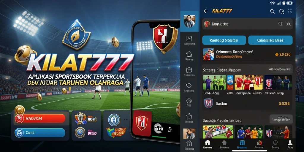 Screenshot KILAT777 menampilkan fitur taruhan olahraga yang interaktif.