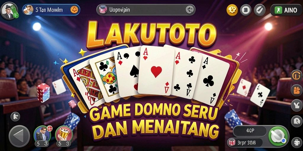 Tampilan gameplay seru dari game Domino LAKUTOTO.