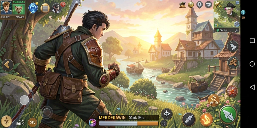 Tampilan gameplay RPG yang memukau di MERDEKAWIN.