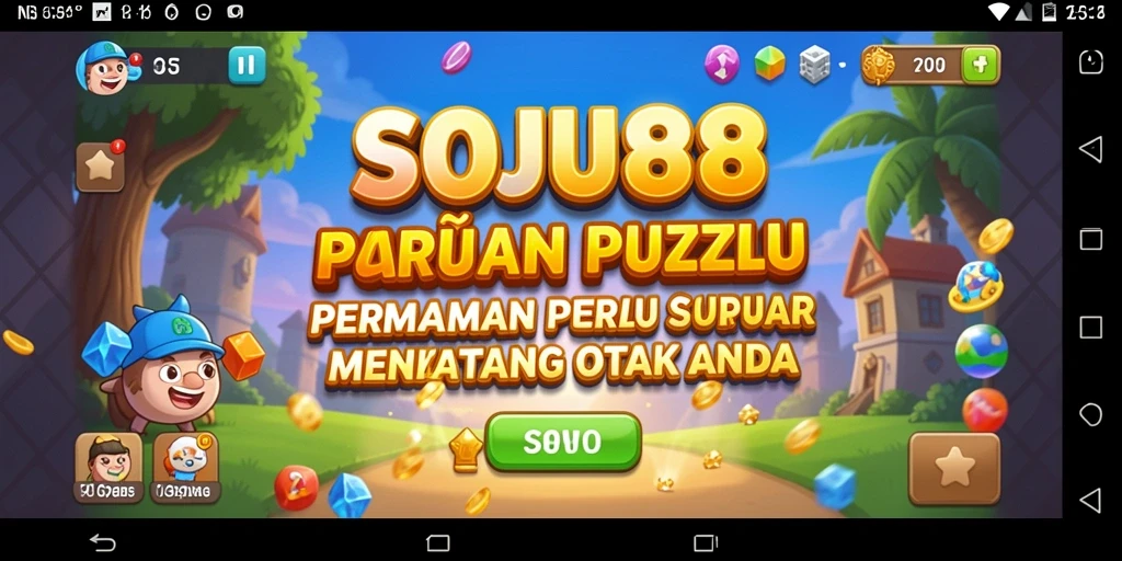 Tampilan gameplay menarik dari permainan Puzzle SOJU88.
