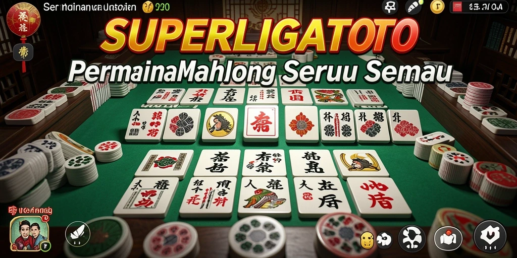 Screenshot utama SUPERLIGATOTO menampilkan gameplay Mahjong yang menarik.