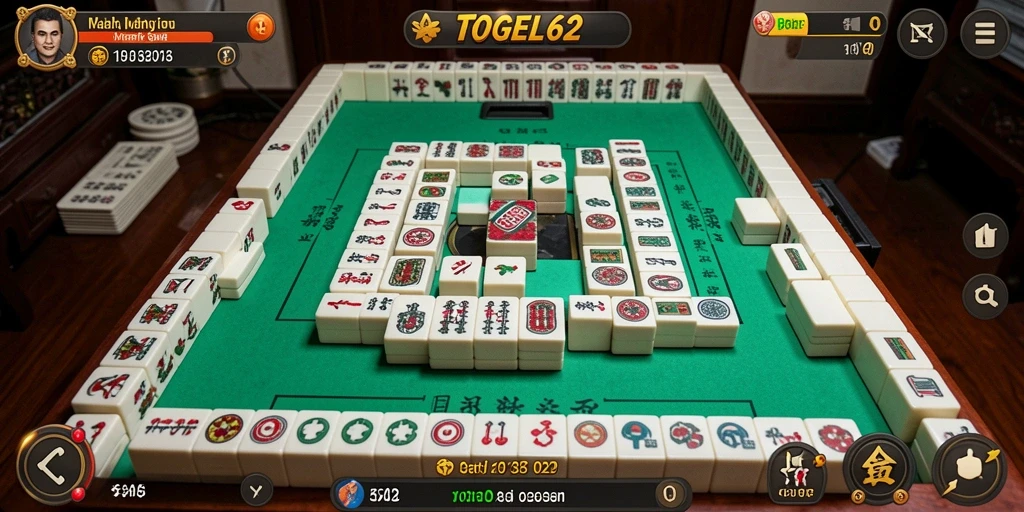 Screenshot gameplay TOGEL62 menampilkan keseruan permainan Mahjong.