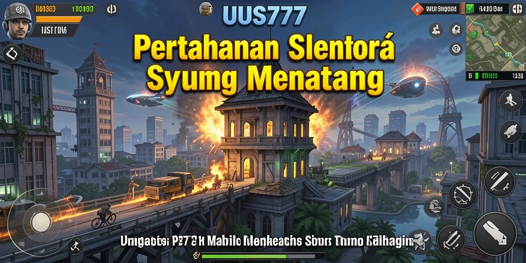 Tampilan menara dan musuh dalam gameplay UUS777 yang menarik.