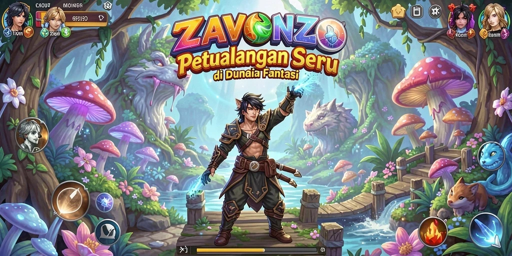 Screenshot menampilkan gameplay petualangan yang menarik di ZAVONZO.